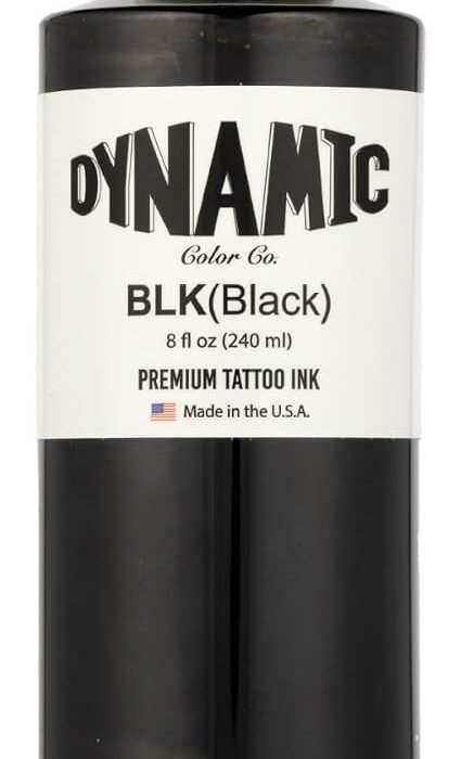Dynamic Color Black Tattoo Ink, Made in USA Since 1990, 8 oz